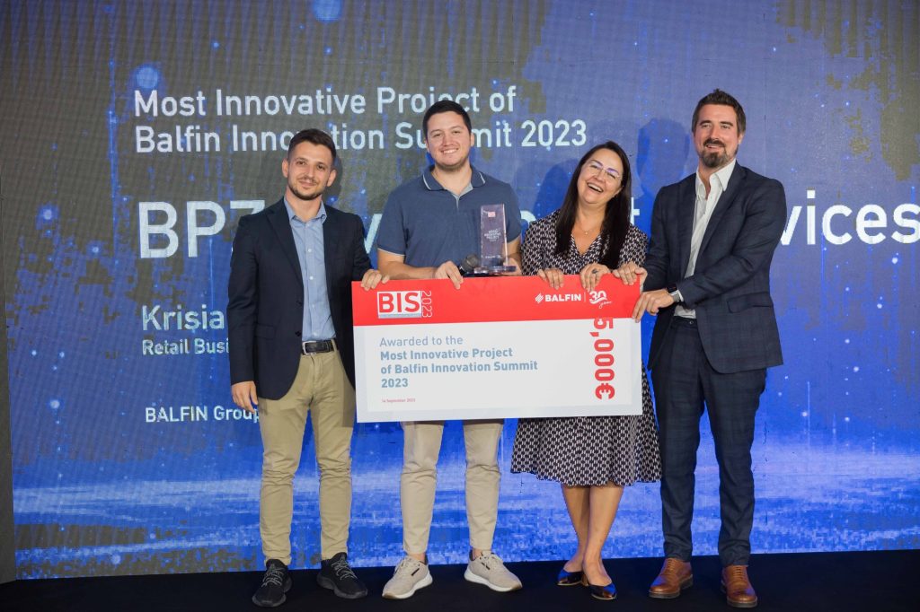 The Jury posing with the Winner of Balfin Innovation Summit 2023