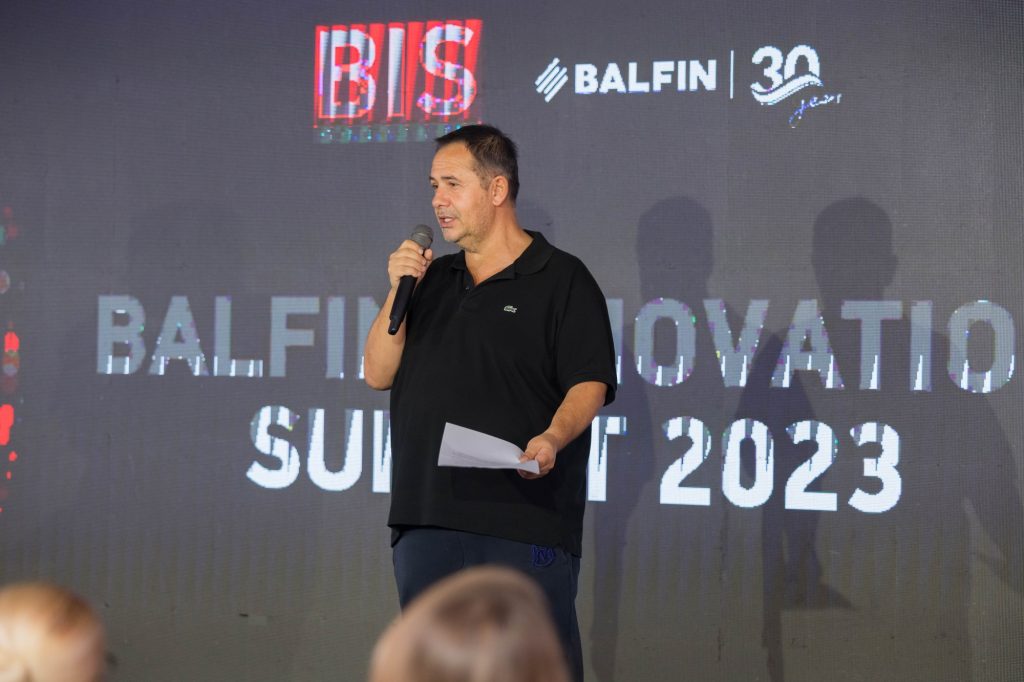 The President of BALFIN Group, Samir Mane, speaking at Balfin Innovation Summit 2023
